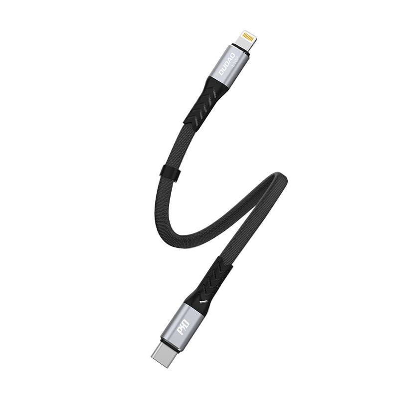 USB-C Lightning Dudao 20W PD 0.23m kábel (fekete)