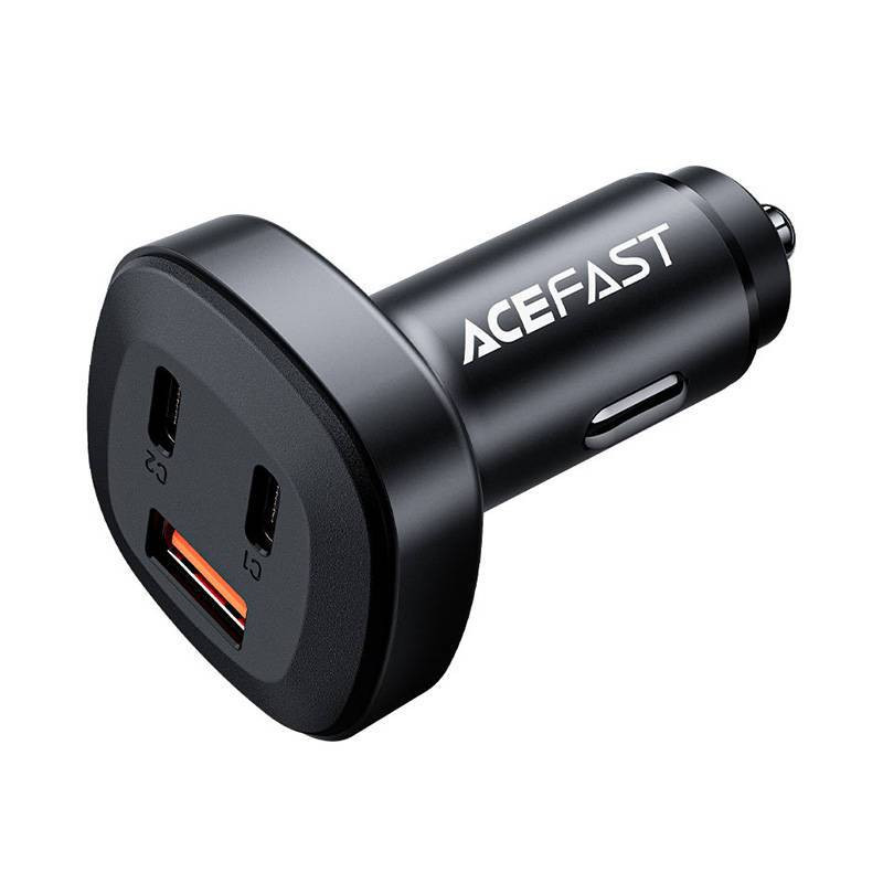 Autótöltő Acefast B3, 66W, 2x USB-C + USB (fekete)
