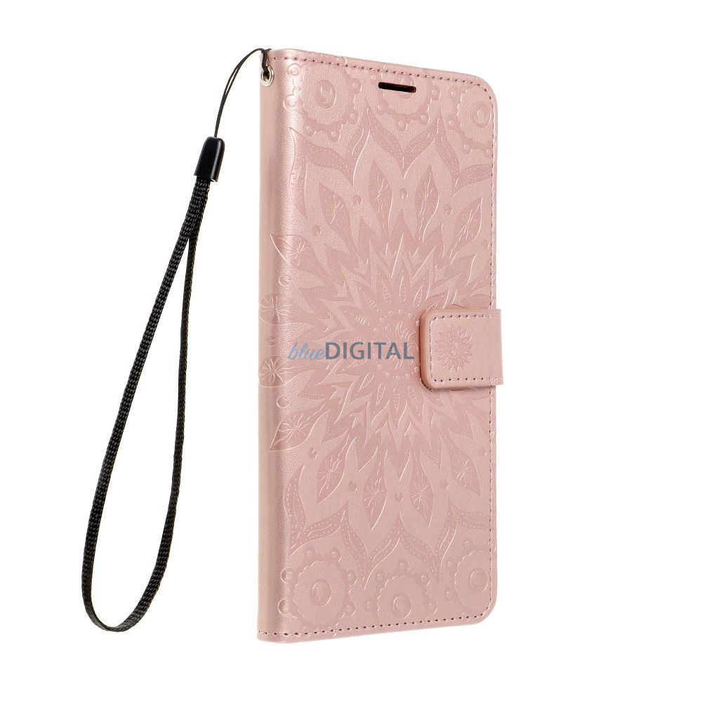 MEZZO könyvtok iPhone 13 mini - rózsaaranyszín "mandala"