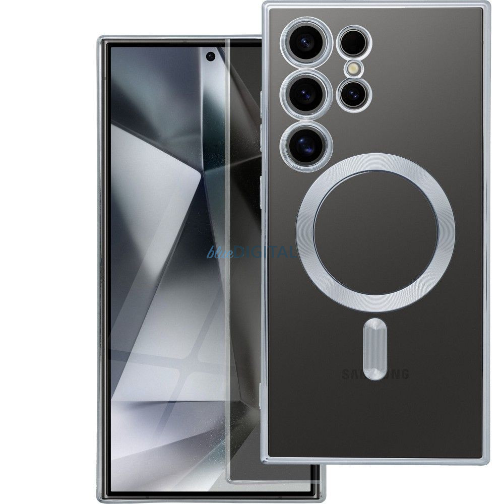 Electro Mag MagSafe kompatibilis tok Samsung Galaxy A55 - ezüst színű