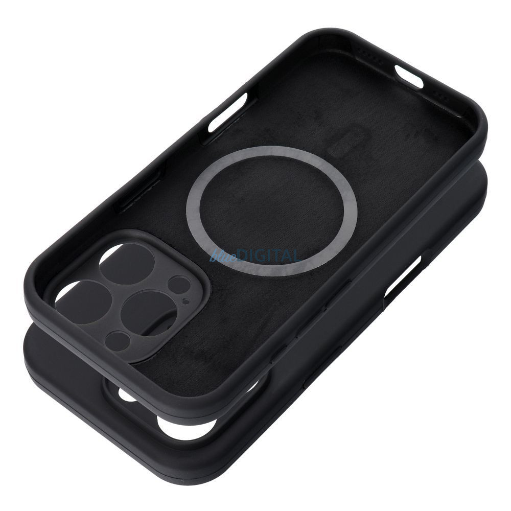 SILICONE 2mm MagSafe-kompatibilis tok iPhone 15 Pro - fekete SILICONE 2mm MagSafe-kompatibilis tok iPhone 15 Pro - fekete