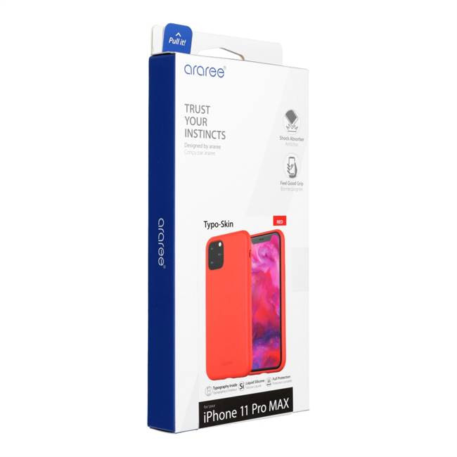 ARAREE Typoskin tok iPhone 11 PRO MAX piros telefontok