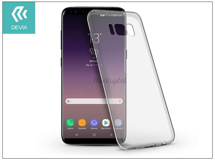 Samsung G955F Galaxy S8 Plus szilikon hátlap - Devia Naked - crystal clear
