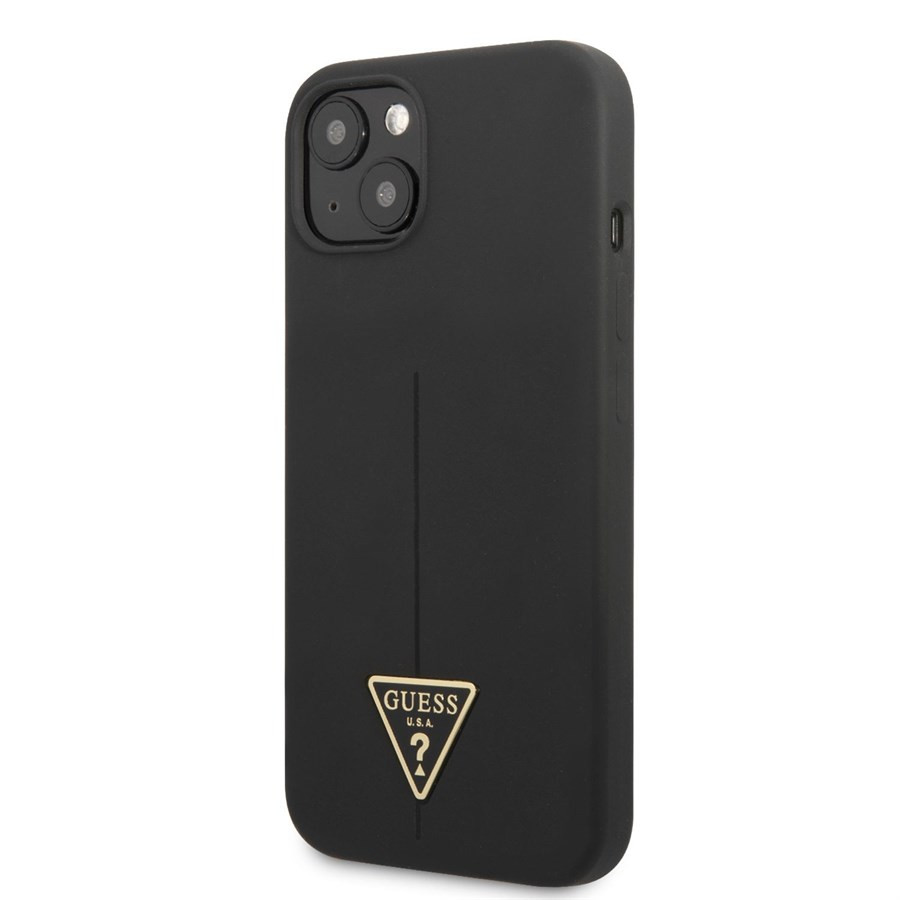 Apple iPhone 13 Mini GUESS GUHCP13SSLTGK Liquid Silicone Hátlap - Fekete Apple iPhone 13 Mini GUESS GUHCP13SSLTGK Liquid Silicone Hátlap - Fekete