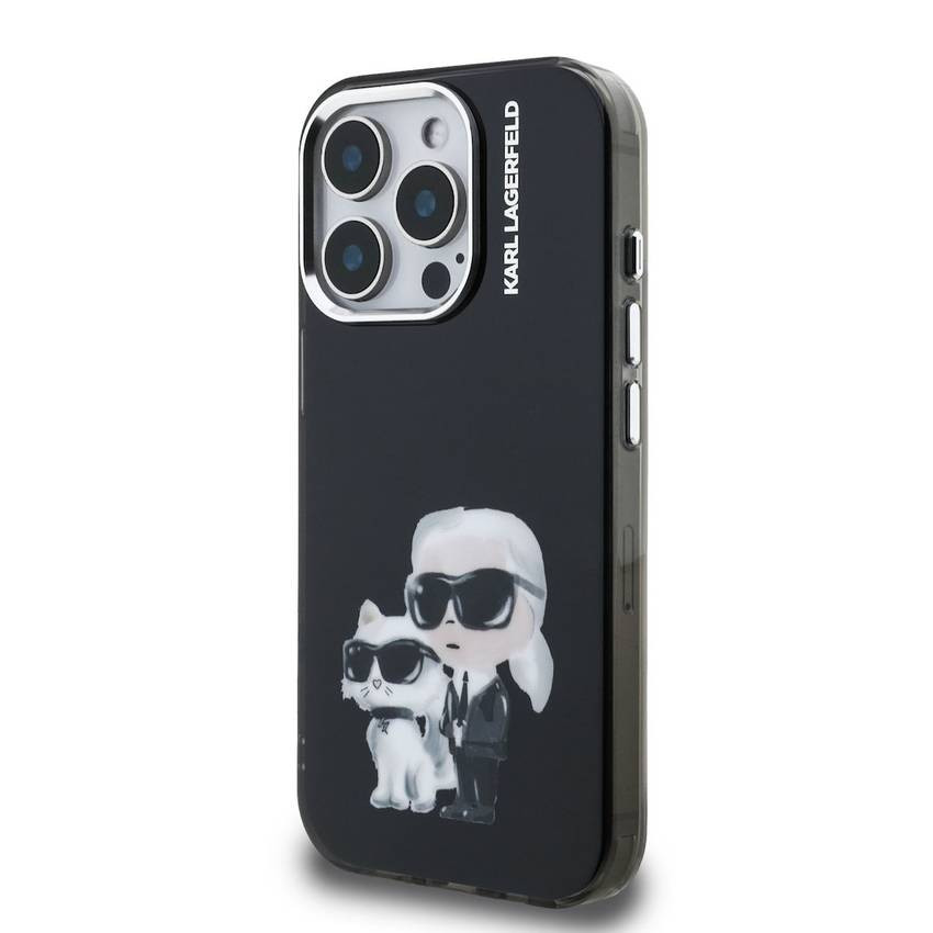 Apple iPhone 15 Pro KARL LAGERFELD KLHMP15LHMKCAQK IML Hátlap - Fekete