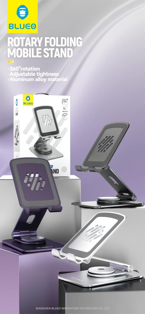 Blueo Rotary Folding Exkluzív Asztali Tartó - Lila